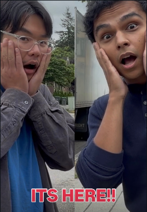 A reaction to us receiving our first shipment!