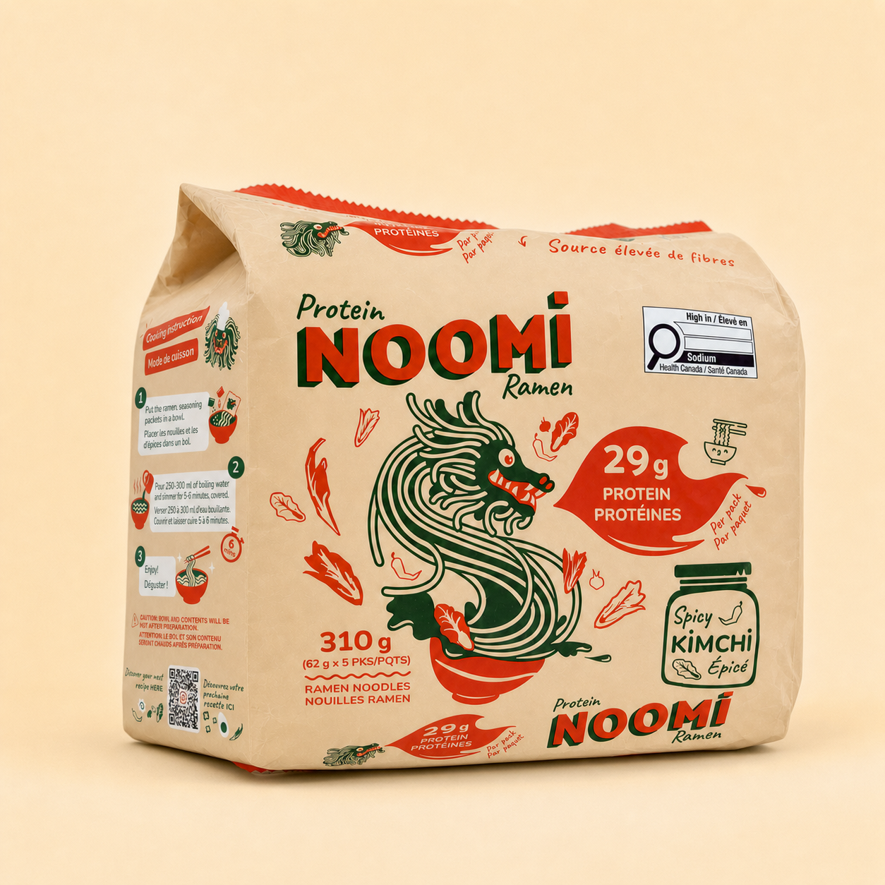 Noomi Kimchi High-Protein Ramen 5 Pack