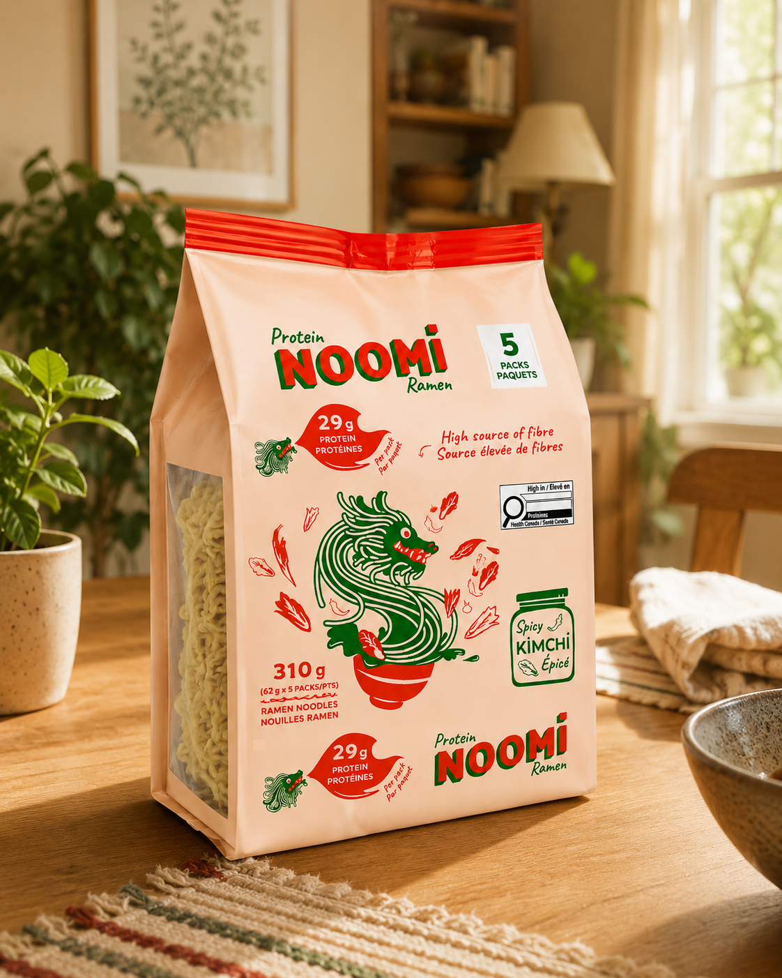 Noomi Kimchi High-Protein Ramen 5 Pack